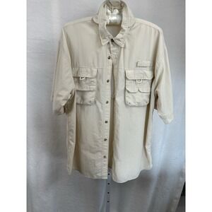 Rugged Earth Outfitters Utility Fishing Shirt Short Sleeve Pockets Vented XL